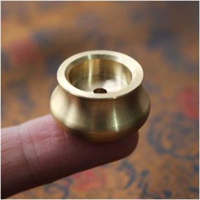 img 2 attached to 🌟 Acxico 3Pcs Mini Dual-Purpose Copper Incense Cone Stick Burner Plate Holder: A Stylish Home Decoration Essential