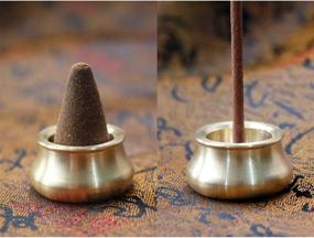 img 3 attached to 🌟 Acxico 3Pcs Mini Dual-Purpose Copper Incense Cone Stick Burner Plate Holder: A Stylish Home Decoration Essential