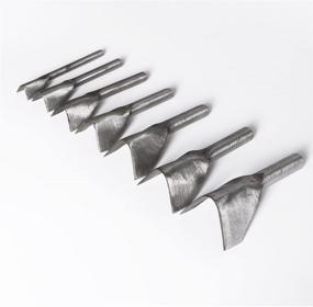 img 3 attached to Co-link V-Shaped Leather Cutting Craft Tool Set for Belt/Wallet with 7 Sizes - DIY Punch Cutter Tools