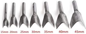 img 2 attached to Co-link V-Shaped Leather Cutting Craft Tool Set for Belt/Wallet with 7 Sizes - DIY Punch Cutter Tools
