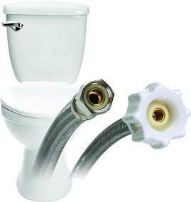 img 3 attached to 🚽 Fluidmaster B1T09CS CLICK SEAL Toilet Connector: Durable Stainless Steel Braided Hose - 3/8 Female Compression Thread x 7/8 Female Ballcock Thread, 9-Inch Length