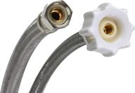 🚽 fluidmaster b1t09cs click seal toilet connector: durable stainless steel braided hose - 3/8 female compression thread x 7/8 female ballcock thread, 9-inch length логотип