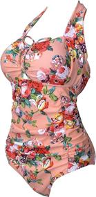 img 2 attached to 👙 QZUnique Women's Vintage Swimwear Monokinis: Retro-Inspired Fashion for Women