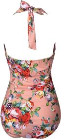 img 1 attached to 👙 QZUnique Women's Vintage Swimwear Monokinis: Retro-Inspired Fashion for Women