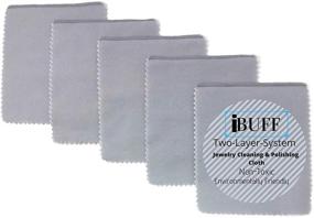 img 4 attached to 🌟 Efficient 5-Pack Two-Layer Jewelry Cleaning Cloths (5" x 6") - Eco-Friendly Tarnish Remover for Gold, Silver & Platinum - Non Toxic