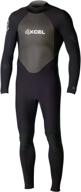 xcel offset wetsuit black large logo