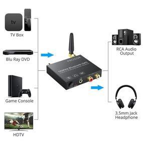 img 2 attached to Преобразователь аудиосигнала с Bluetooth 5.0 приемником PROZOR 192k - оптический, коаксиальный, Toslink, RCA, адаптер 3,5 мм.