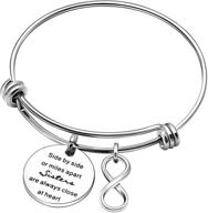 🎁 sister gifts - silver bracelet bangles, ideal for women, girls, sisters | christmas & birthday gift options logo