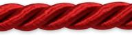 vibrant red 1/4-inch rebekah twisted cord trim: expo international 20-yard trim logo