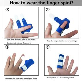 img 2 attached to 👍 4-Piece Trigger Finger Splint Set, Finger Sleeves for Broken or Injured Fingers, Arthritis Relief, Ideal for Sports Injuries, Finger Brace for Straightening and Support, Suitable for Seniors - Pinky Finger Included