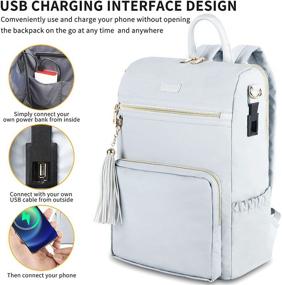 img 3 attached to Backpack Stylish Charging Waterproof Shoulder