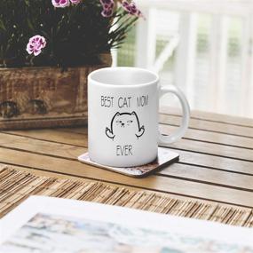 img 3 attached to 🐾 Best Cat Mom Ever Coffee Mug - Funny Cat Cup, Perfect Gift for Women, Mom, Cat Lovers, Mother's Day - 11Oz