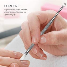 img 2 attached to 💅 Sterling Beauty Tools: Professional Dual Sided Cuticle Pusher and Spoon Nail Cleaner for Perfect Nail and Cuticle Care