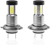 🔆 phoneix h7 led headlight bulbs conversion kit - csp chips, 110w, 6000k, 26000lm, xenon white - super bright replacement for low beam and fog lights logo