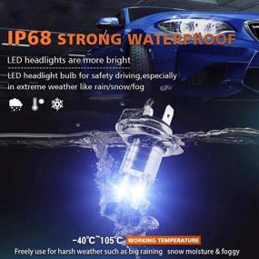 img 3 attached to 🔆 Phoneix H7 LED Headlight Bulbs Conversion Kit - CSP Chips, 110W, 6000K, 26000LM, Xenon White - Super Bright Replacement for Low Beam and Fog Lights