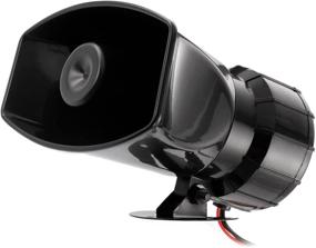 img 1 attached to 🚓 Ironwalls 100W 12V 5 Tone Sound Car Siren Horn with PA Speaker Alarm Black – Ideal for Car Police, Fire, Ambulance, and Truck Use