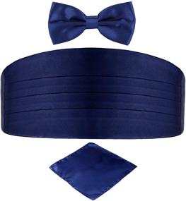img 4 attached to 👔 Tuxedo Men's Accessories: Cummerbund, Pocket Square, and Handkerchief Set in Ties, Cummerbunds & Pocket Squares