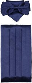 img 1 attached to 👔 Tuxedo Men's Accessories: Cummerbund, Pocket Square, and Handkerchief Set in Ties, Cummerbunds & Pocket Squares