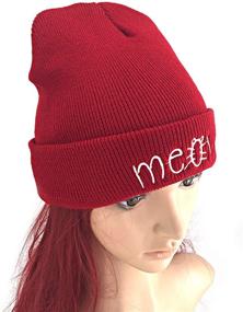 img 2 attached to Slouchy Black Beanie Winter Skull Outdoor Recreation