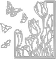 flower and butterfly metal cutting dies for diy scrapbooking and card making – embossing stencils for decorative background decoration and gift crafting logo