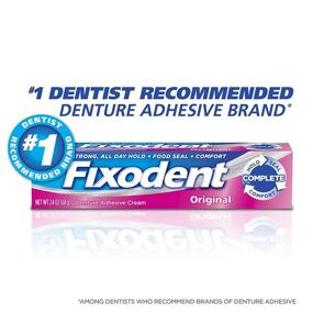 img 1 attached to 💪 Fixodent Complete Original Denture Adhesive Cream, 2.4 oz TWIN: Secure & Comfortable Denture Fit!