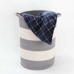 img 1 attached to Aiwendish Extra Large Blanket Basket: The Perfect Solution for Living Room Organization - Big Toy Storage Bin & Rough Rope Woven Laundry Baskets