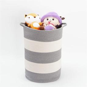 img 2 attached to Aiwendish Extra Large Blanket Basket: The Perfect Solution for Living Room Organization - Big Toy Storage Bin & Rough Rope Woven Laundry Baskets