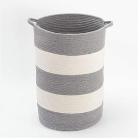 img 3 attached to Aiwendish Extra Large Blanket Basket: The Perfect Solution for Living Room Organization - Big Toy Storage Bin & Rough Rope Woven Laundry Baskets