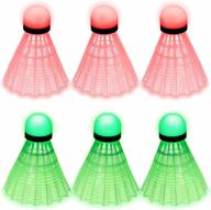 🏸 sportneer led badminton shuttlecocks: 360° lighting birdies for indoor/outdoor sports activities logo