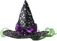 🎃 amosfun halloween pet witch hat - funny cosplay caps for dogs and cats, perfect party accessories логотип