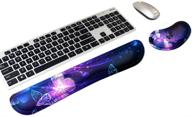 richen wrist rests for keyboard and mouse memory foam wrist rest pad hand arm support set for gaming logo