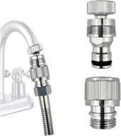 snap coupling adapter for dishwasher and washer, quick-connect shower hose and garden hose (3/4ght), bathroom/kitchen sink to hose adapter, faucet hose attachment with quick-fit sink connection logo