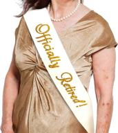 🎉 retirement novelty sash with pin – officially retired! ideal for work parties, events, gifts, decorations. fits men & women of all sizes. great party supplies & favors, by jpaco logo