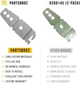 img 1 attached to 🔧 PartsBroz 8269145 Mounting Bracket (2-Pack): Perfect Fit for Whirlpool Dishwashers - Better than WP8269145, AP6012289, PS11745496, WP8269145VP