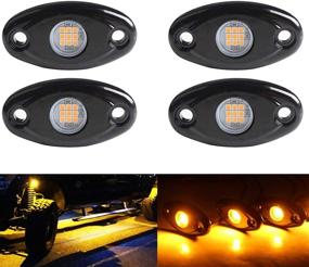 img 4 attached to LY8 4Pods LED Rock Lights LED Neon Underglow Light For Car Truck ATV UTV SUV Jeep Offroad Boat Underbody Glow Trail Rig Lamp Waterproof