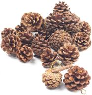 holiday joy with johouse natural pine cones: festive rustic pinecone fall garland & tree ornaments for christmas, halloween, and thanksgiving decorations - set of 18 pcs логотип