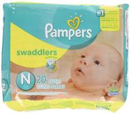 👶 pampers swaddlers diapers, newborn size (up to 10lbs), pack of 20 logo