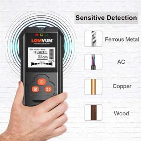 img 3 attached to 🔍 Lomvum 5-in-1 Wall Detector: High Precision Stud Finder, Center Finder, Metal & Live AC Wire Scanner with Sound Warning - Electronic Multi Function Stud Sensor