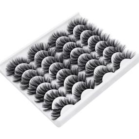 img 1 attached to 💃 Enhance Your Glamour with SEXYSHEEP False Eyelashes: 14 Pairs of Fluffy Faux Mink Lashes for a Dramatic and Reusable Eyelash Transformation - No Glue Required!