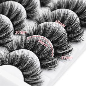 img 3 attached to 💃 Enhance Your Glamour with SEXYSHEEP False Eyelashes: 14 Pairs of Fluffy Faux Mink Lashes for a Dramatic and Reusable Eyelash Transformation - No Glue Required!