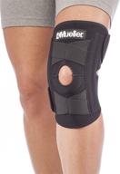 👍 mueller self-adjusting knee stabilizer: black, one size fits most, measure 3 inches above knee, fits 14” - 20” - find the perfect knee support for your size! logo