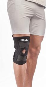 img 2 attached to 👍 Mueller Self-Adjusting Knee Stabilizer: Black, One Size Fits Most, Measure 3 Inches Above Knee, Fits 14” - 20” - Find the Perfect Knee Support for Your Size!