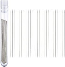 img 4 attached to 🧵 Convenient Beading Needles (Size 12) 25pc Set with Handy Needle Storage Tube