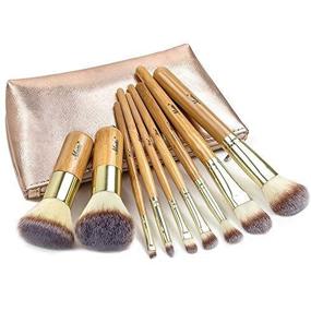 img 3 attached to 💄 Essential Matto Makeup Brushes Set for Flawless Foundation Application - 9 Piece Collection