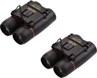 pocket-sized 30x60 compact binoculars: pack of 2 lightweight folding binoculars for concert theater logo