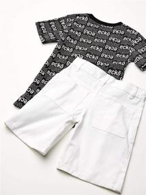 img 2 attached to 👕 Boys' Short Sleeve All Over Logo T-shirt and Shorts Set by Marc Ecko