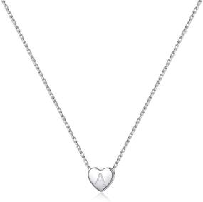 img 4 attached to S925 Sterling Silver Necklaces for Girls 💎 Gifts - Heart Initials and Jewelry | MONOOC