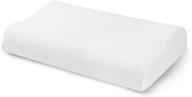 💤 vecelo bed memory foam contour pillow - hypoallergenic supportive relief - soft plush fiber fill - washable zippered cover - neck pain relief - ideal for side sleepers (1 count, pack of 1, white) logo