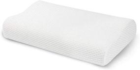 img 4 attached to 💤 VECELO Bed Memory Foam Contour Pillow - Hypoallergenic Supportive Relief - Soft Plush Fiber Fill - Washable Zippered Cover - Neck Pain Relief - Ideal for Side Sleepers (1 Count, Pack of 1, White)
