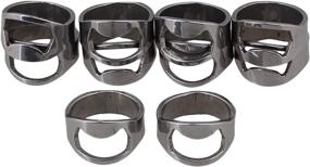 img 4 attached to 🍾 Efficient and Practical: BQLZR Stainless Steel Finger Ring Bottle Opener - Pack of 10